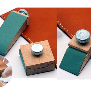 Leather Burnisher Sandpaper Holder Mini Sanding Block Leather Edge