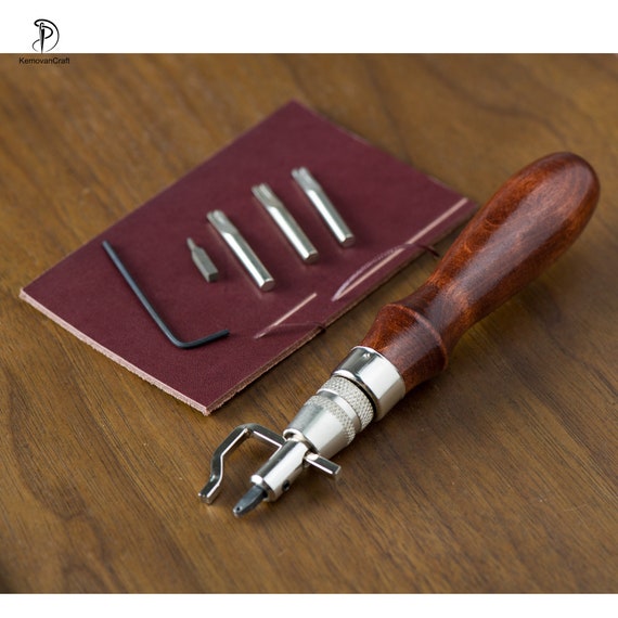 Leathercraft 5 in 1 Groove Tool Adjustable Leather Edge Leathercraft 5 in 1 Groove Tool Adjustable Leather Edge