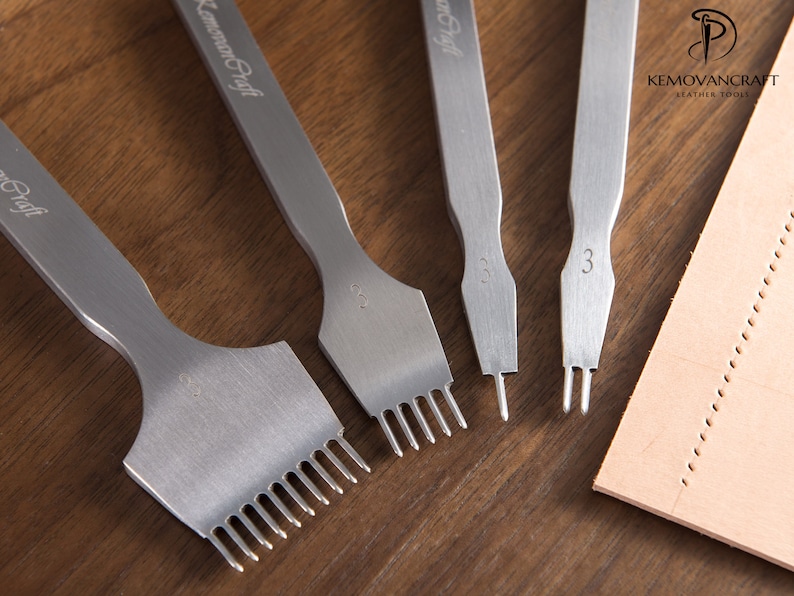 Leather Craft Diamond Pricking Iron Set Diamond Chisel Etsy