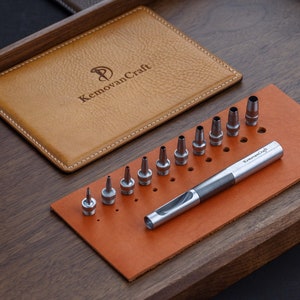 Leather Hole Punch Set: Detachable Round Chisels (1.0-6.0mm) - KemovanCraft