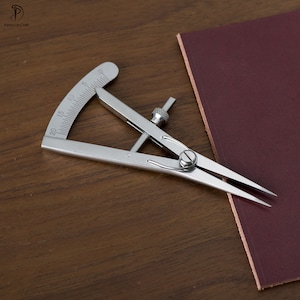 Mini séparateur d'ailes en cuir avec bordures réglables Compas en cuir Outil d'artisanat du cuir image 2