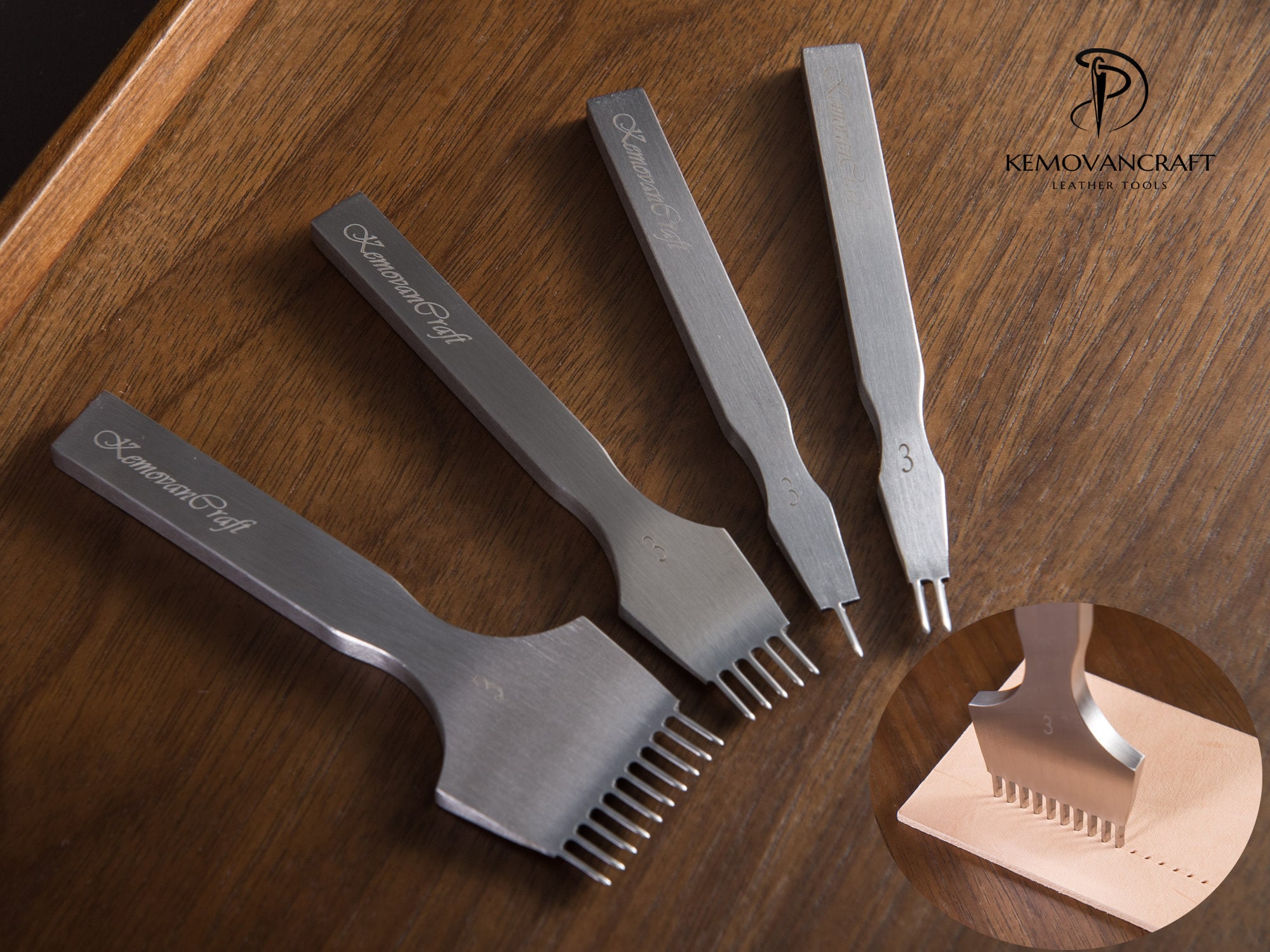 Leather Craft Diamond Pricking Iron Set Diamond Chisel Etsy