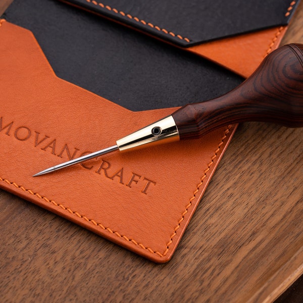 KemovanCraft Leather Detachable Scratch Stitching Awl  French/Diamond Awl for Leathercraft