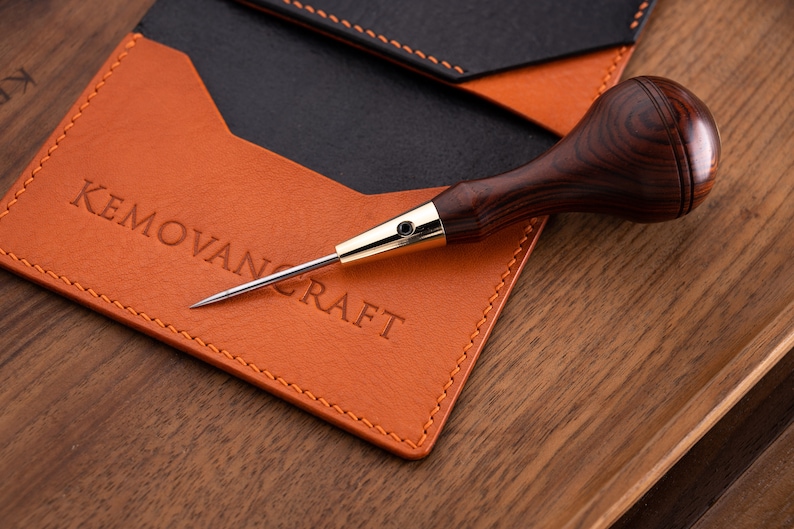 KemovanCraft Leather Detachable Scratch Stitching Awl French/Diamond Awl for Leathercraft image 1