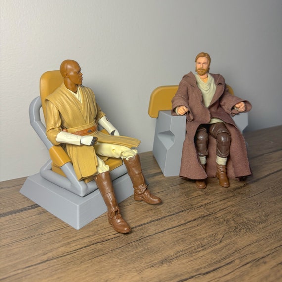 Black Series 6 Inch Jedi Council Chair - 3D Printed Star