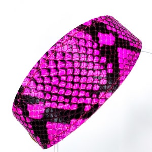 Hot pink (XS,S,M) cute dog collar. Sighthound collar. Fancy branded dog collar, poodle collar, pink dog collar | OhMyIggy