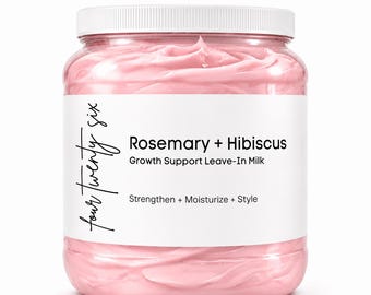 16oz Rosemary + Hibiscus Growth Support Leave-In Milk | Natural Styling Cream