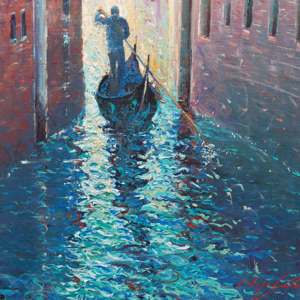 Venice Oil Painting 8040cm Large Canvas Wall Art Original Etsy