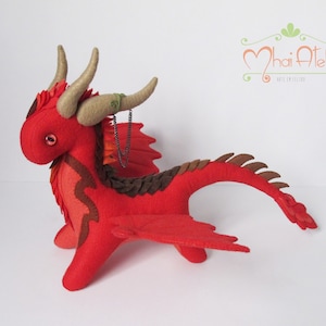 Plush Dragon, Fantasy Animal Stuffed Toy Dragon, Soft Toy Dragon, Felt Dragon, Dragon Doll