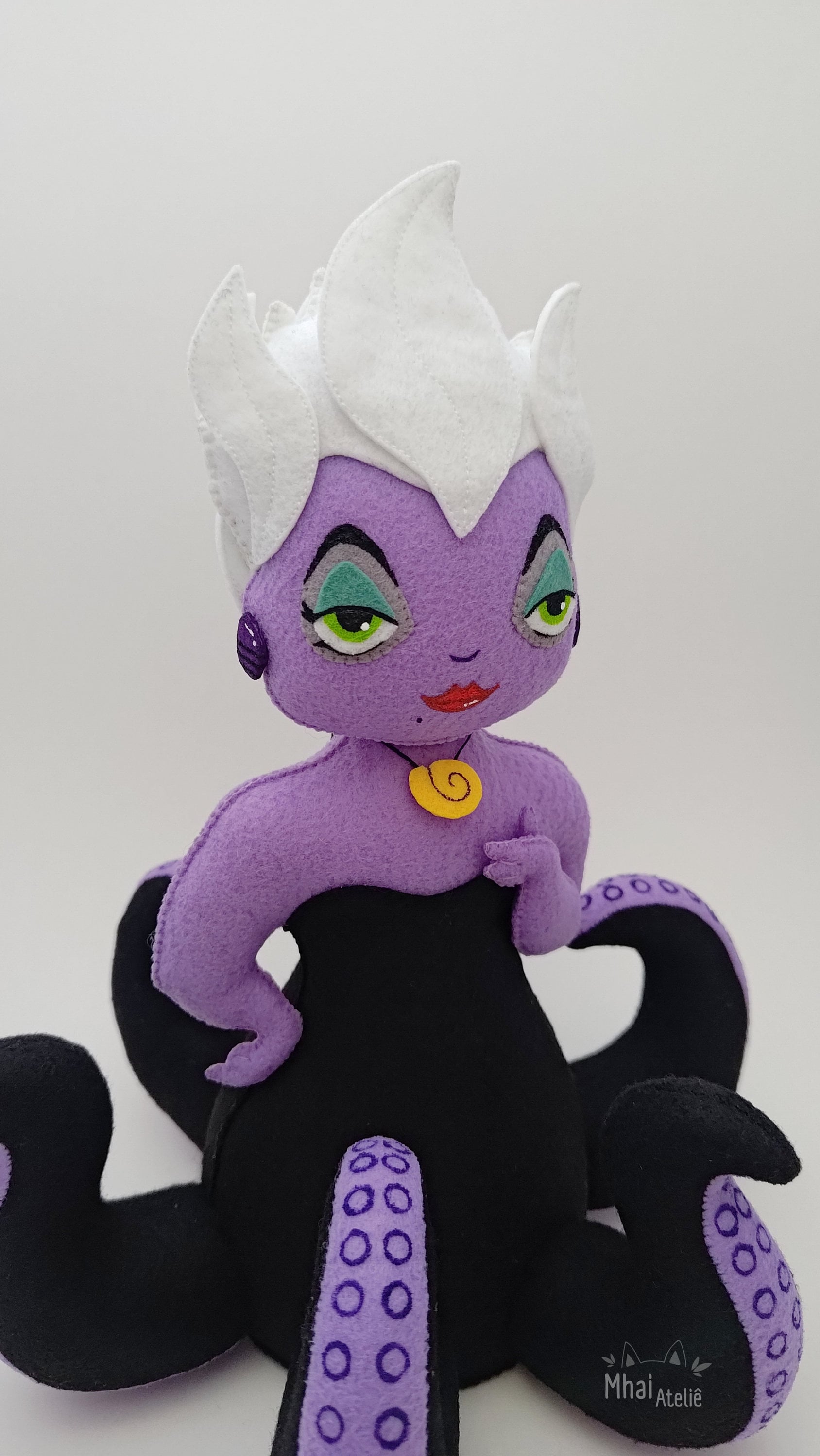 Princess Octopus Felt Doll Ursula / Ocean Doll / Octopus Villain / Mermaid Princess ...