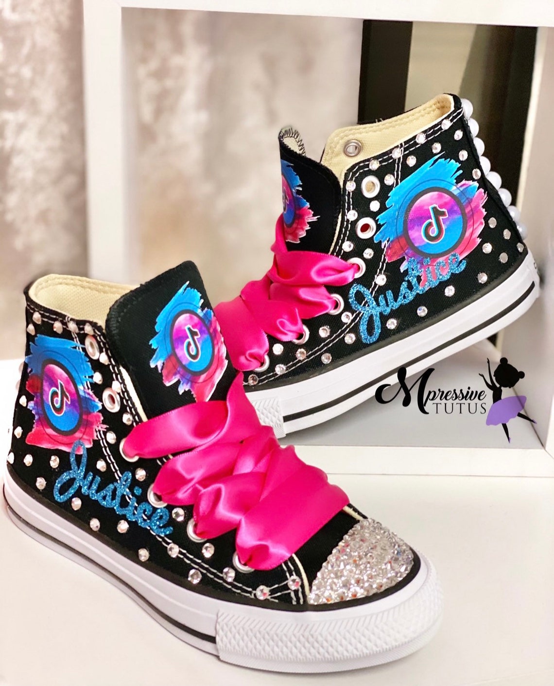 TIK TOK Converse girls Tik Tok Birthday Outfit &amp; Shoes | Etsy