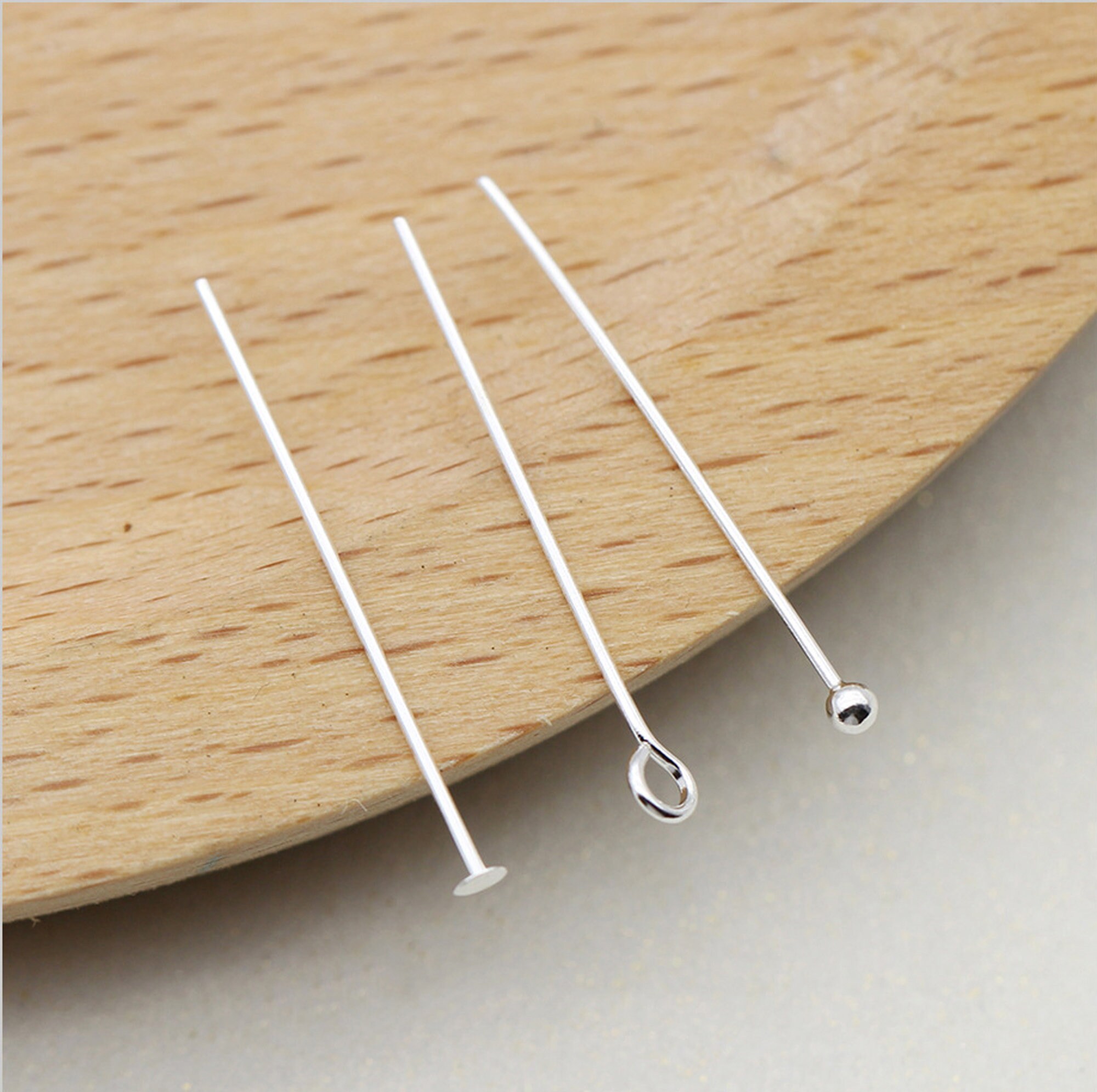 Stering Silver Bulk Head Pins For Jewelry Making Ball Head Etsy