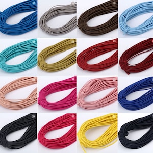 2mm Elastic Cord, Polyester Rubber Stretch String, 17 Meters image 3