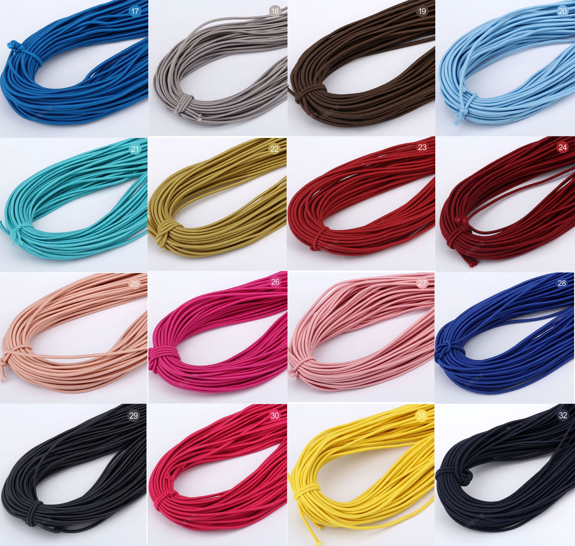 2mm Elastic Cord, Polyester Rubber Stretch String, 20 Meters - Etsy