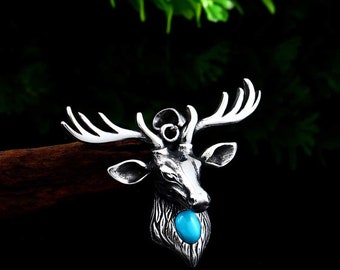 Animal Skull Pendant, Floral Deer Skull, Nice Accessory For Necklace Jewelry