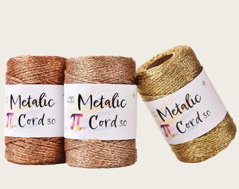 3mm Hollow Metallic Crochet Cord, 100m Shiny Metalic Cord, DIY Macrame Yarn for Crochet Bags, Hand Knitting, Home Decor Craft Supply
