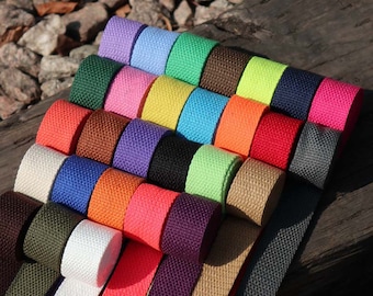 Heavy Duty Cotton Webbing, Bag Strap Belt, Pet Collar Supplies