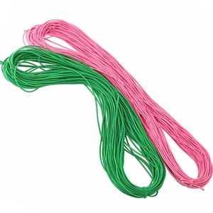 2mm Elastic Cord, Polyester Rubber Stretch String, 17 Meters image 7