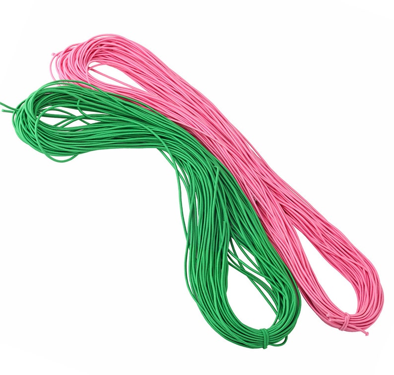 2mm Elastic Cord, Polyester Rubber Stretch String, 17 Meters image 7