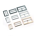 Metal Rectangle Belt Buckles, Adjustable Center Bar Buckle (4pc)