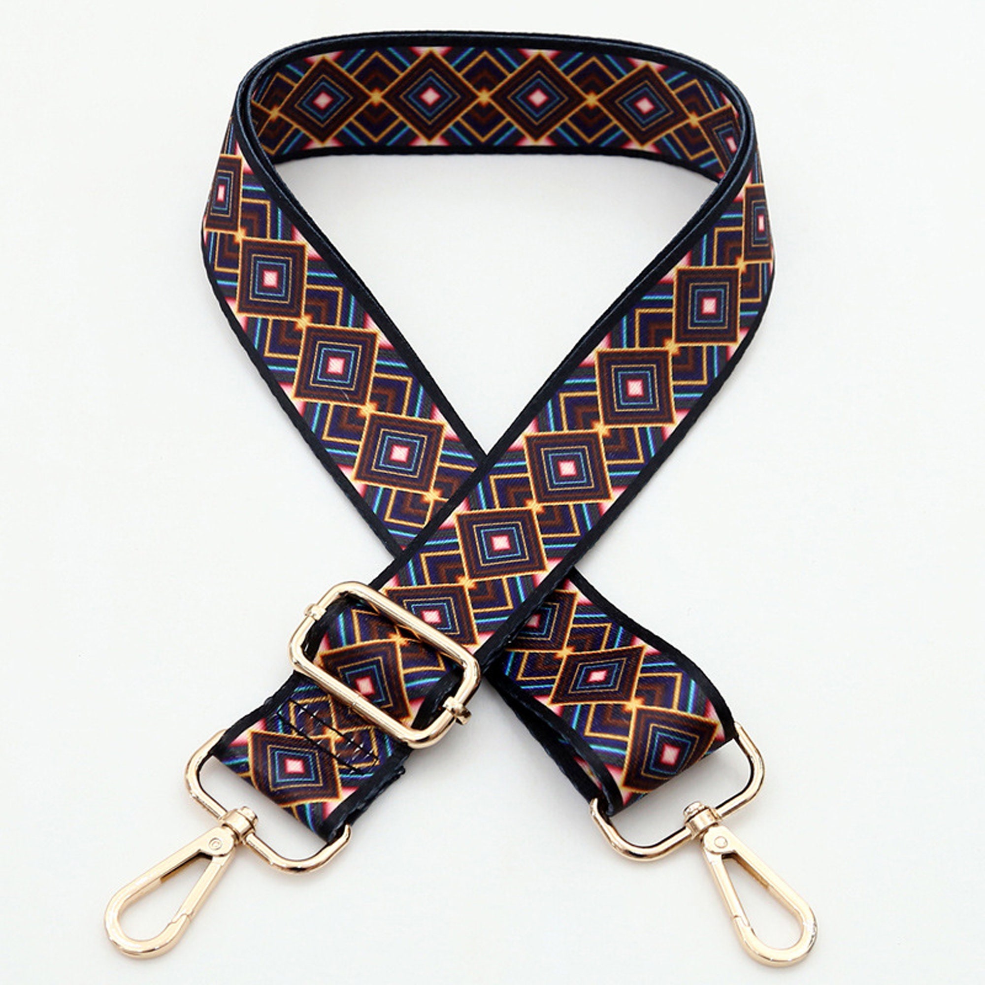 38mm Adjustable Bag Handles With Ring Stripe Shoulder Strap Etsy