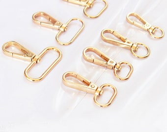 Swivel Clasp And D Ring, Silver, Gold Fill Swivel Hook Key Ring, Trigger Hook, Purse Hardware, Snap Hook, Lanyard Clasp,Key Clasp 5pcs