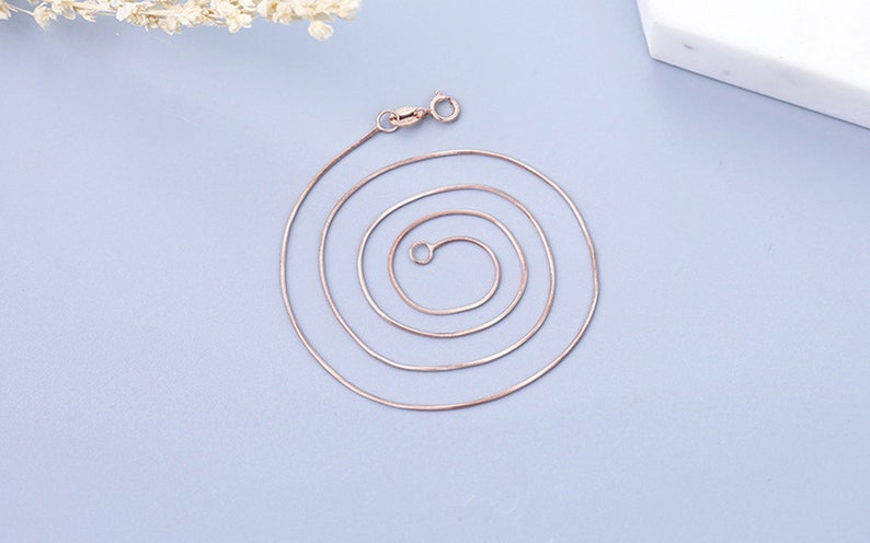 S925 Sterling Silver Snake Chain, Delicate Necklace, 18 Inch - Etsy