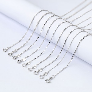 S925 Wholesale Chain Jewelry, Bulk Delicate Chain, Rolo And Curb Silver Chain, Jewelry Making Chain