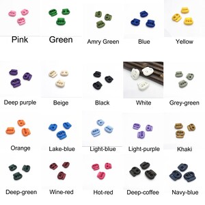 May include: Assortment of 18 toggle clasps in various colors, including pink, green, army green, blue, yellow, deep purple, beige, black, white, grey-green, orange, lake blue, light blue, light purple, khaki, deep green, wine red, hot red, deep coffee, and navy blue.