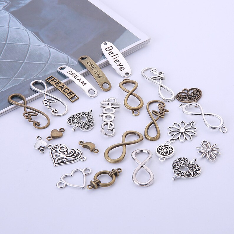 Wholesale Words Metal Connector Charms Mixed Charms Etsy