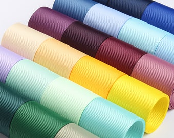 20 Yards Solid Color Grosgrain Ribbon, 3/8, 5/8, 1 Inch, Bow Making, Gift Wrapping