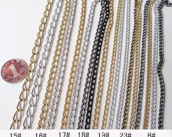 Bulk Curb Chain, Jewelry Making Supply, Bag Chain, Eco-Alloy (1 Meter)