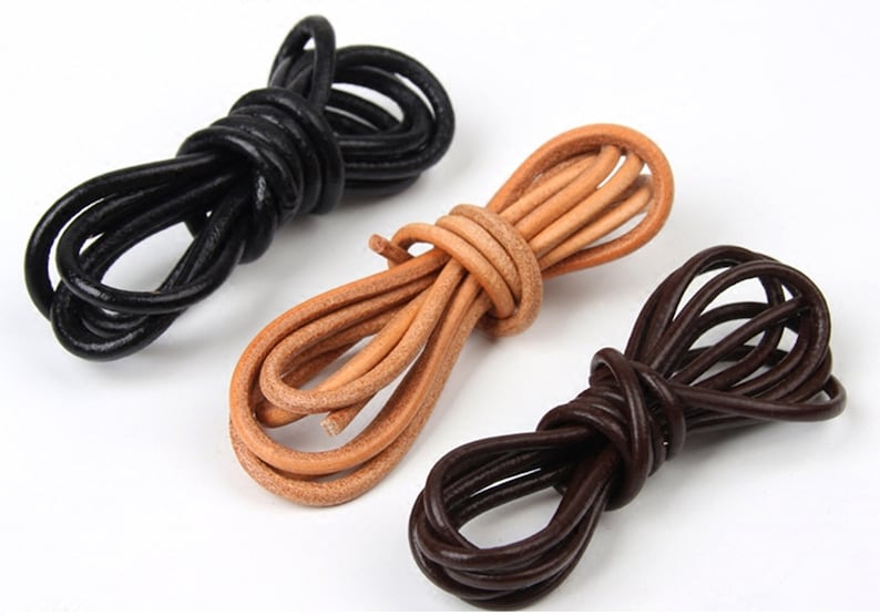 1MM 1.5MM 2MM 3MM Cowhide Genuine Leather Cord Round Leather - Etsy