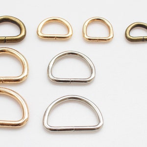 D Ring 20mm Haken, Riemen Ring Schnalle, Tie Down Anhänger D Ringe für Taschen, kleine D Ringe, Gold Geldbörse D Ring, Heavy Duty D Ringe Hardware 10 Stück