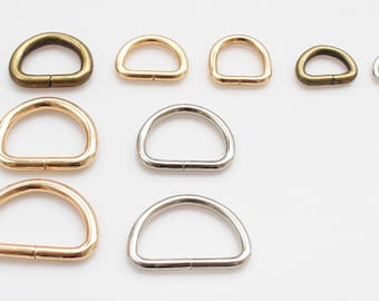 D Ring 20mm hook, Strap Ring Buckle, Tie Down Trailer D Rings For Bags, Small D Rings, Gold Purse D Ring, Heavy Duty D Rings Hardware 10pcs