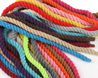 10MM Colorful Cotton Rope, Twisted Nautical Plant Hanger Rope