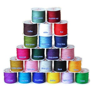 0.8MM Nylon Cord, Chinese Knotting Cord,  Shamballa Macrame Beading String, Nylon Macrame Cord For Jewelry