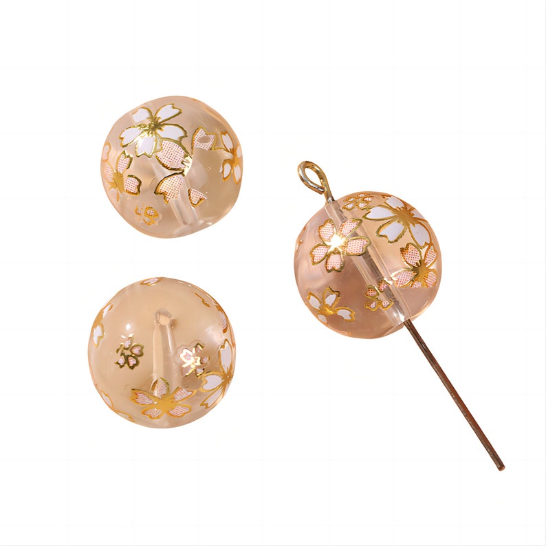 4 breloques en perles de verre à fleurs pour bijoux, accessoires de bijouterie à faire soi-même, pour la fabrication de bracelets, colliers, boucles d'oreilles Rose