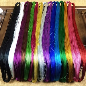 Metallic Silver Glitter String Gold Cord Tinsel Cord ostino Brontol Wrapping Cording Tag String 90M