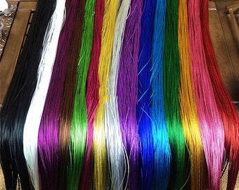 Metallic Silver Glitter String Gold Cord Tinsel Rope Gift Wrapping Cording Tag string 90M