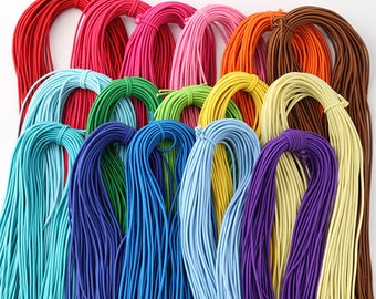 2mm Elastic Cord, Polyester Rubber Stretch String, 20 Meters