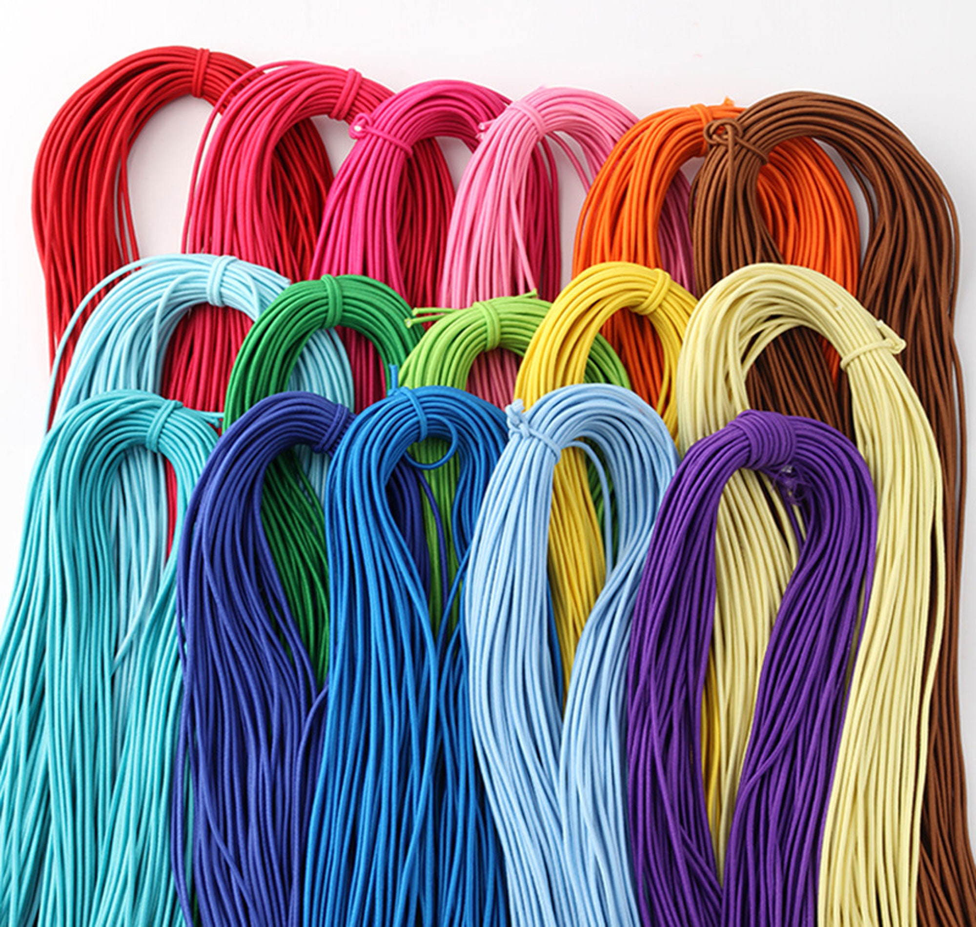 5 Yards 2MM Nylon Round Elastic Cord Stretch Cord Jewelry Making