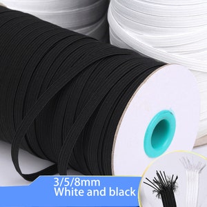 Flat Trim Elastic Cord Spool, Stretch Elastic Bands For Sewing, Belt Adjustable Elastic Band For Wigs, Elastic Roll By The Yard