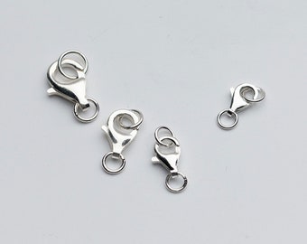 S925 Sterling Silver Lobster Clasp, Jump Rings, Bracelet Connector