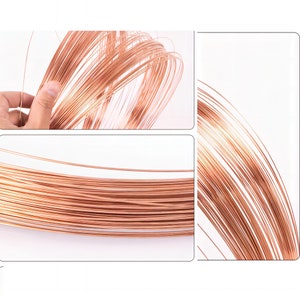 Premium Genuine Antique Brass Wire 16, 18, 20, 22, 24, 26, 28 gauge, Jewelry Craft Wire, Round Half Hard Wire 10 Meters image 6