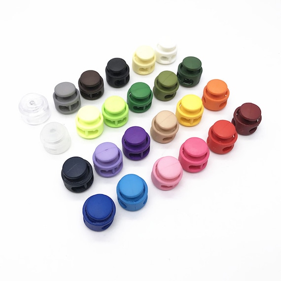 20pcs Plastic Toggle Switch, Round Cord Locks (6mm Hole)