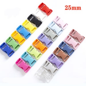 25 mm プラスチックバックル、1 インチ クイックサイドリリースバックル、ベルトバックル、バックパックバッグバックル、長方形バックル、ウェビングバックル 6 個