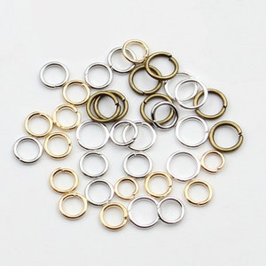 Silver and Gold Jump Rings, Jewelry Connector Supplies (200pcs)