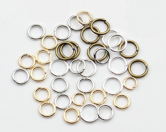 Bulk Silver And Gold Jump Rings, Wholesale Open Connector Findings,Closed Jewelry Connectors, Jewelry Supplies 200 pcs