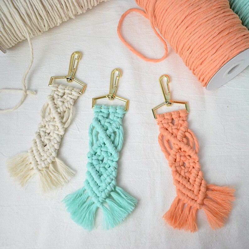Single Rope Macrame 3.5mm Single Ply Strand Macrame Cotton Cord Rope, Roungd Twiseted ...